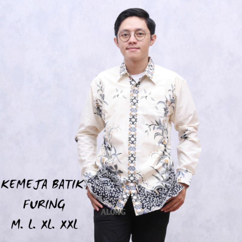 Kemeja Batik Pria Berfuring mewah