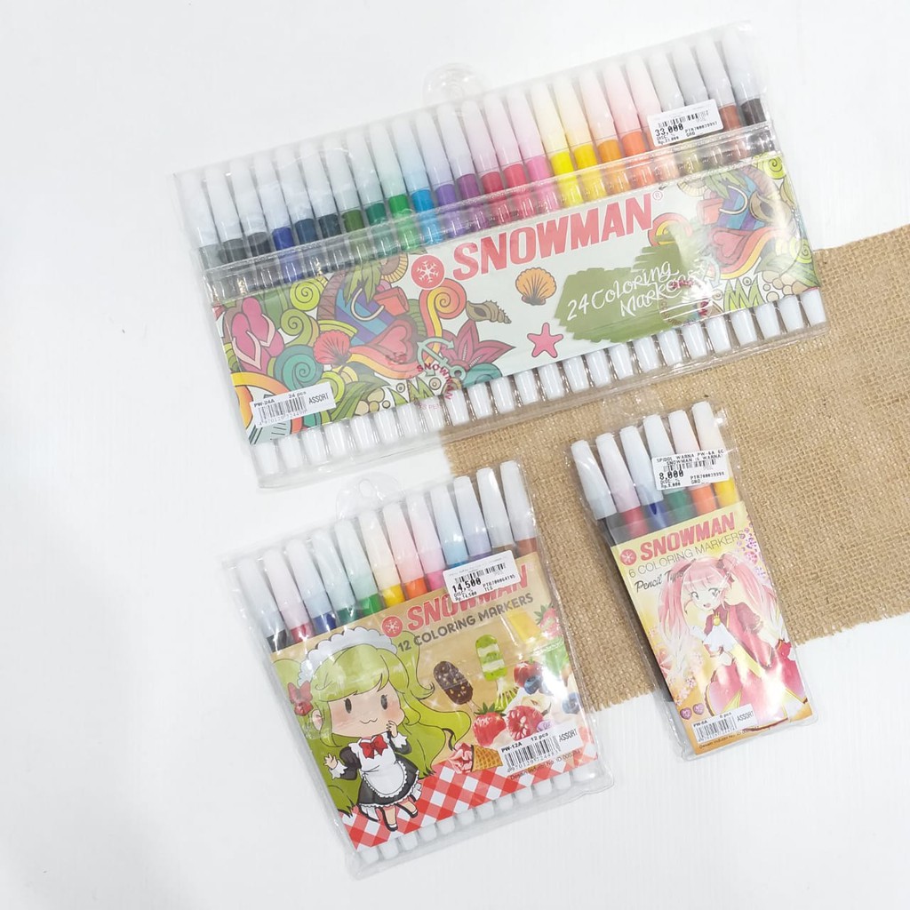 

SPIDOL WARNA PW SNOWMAN 6 WARNA/12 WARNA/ 24 WARNA