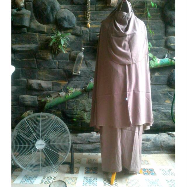 Gamis syari set cadar polos assirja