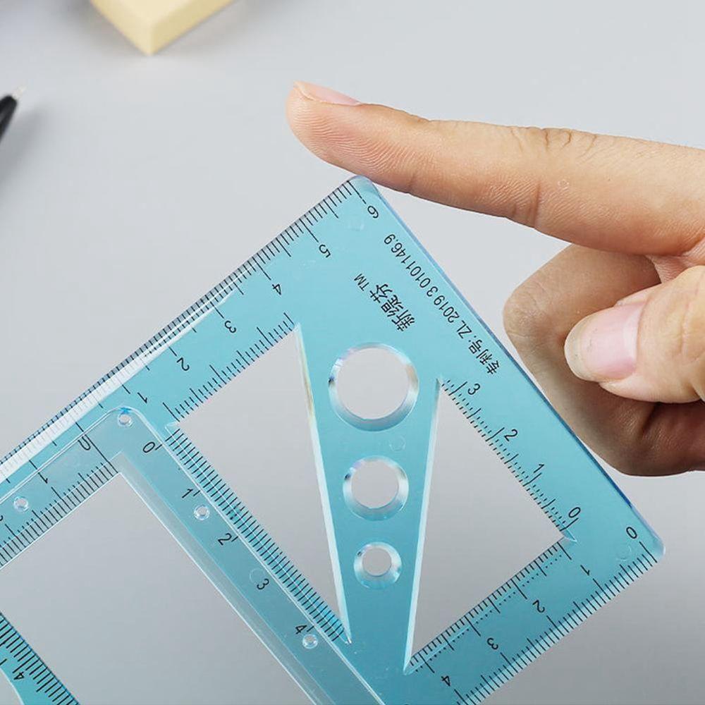 Penggaris Geometris Agustina Desain Seni Arsitek Pasokan Untuk Pelajar Kegiatan Sekolah Menggambar Template