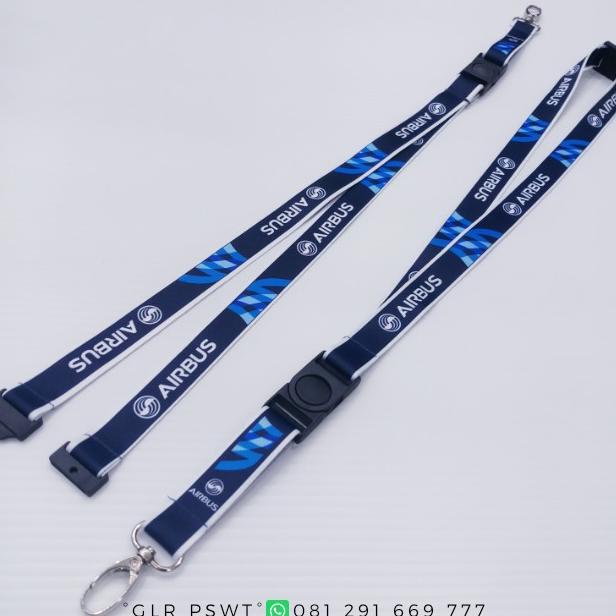 

READY COD Lanyard Gantungan Tali ID Card AIRBUS (Navy) PROMOKode 2280