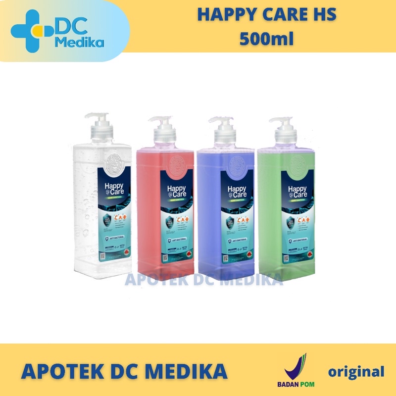 Happy care handsanitizer gel 500 ml / Hand Sanitizer cair handsanitizer Kemenkes / Baca Deskripsi sebelum check out