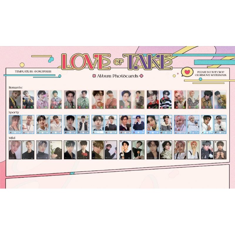 PENTAGON LOVE OR TAKE DO OR NOT PHOTOCARD JINHO HUI HONGSEOK SHINWON YEOONE YANAN YUTO KINO WOOSEOK