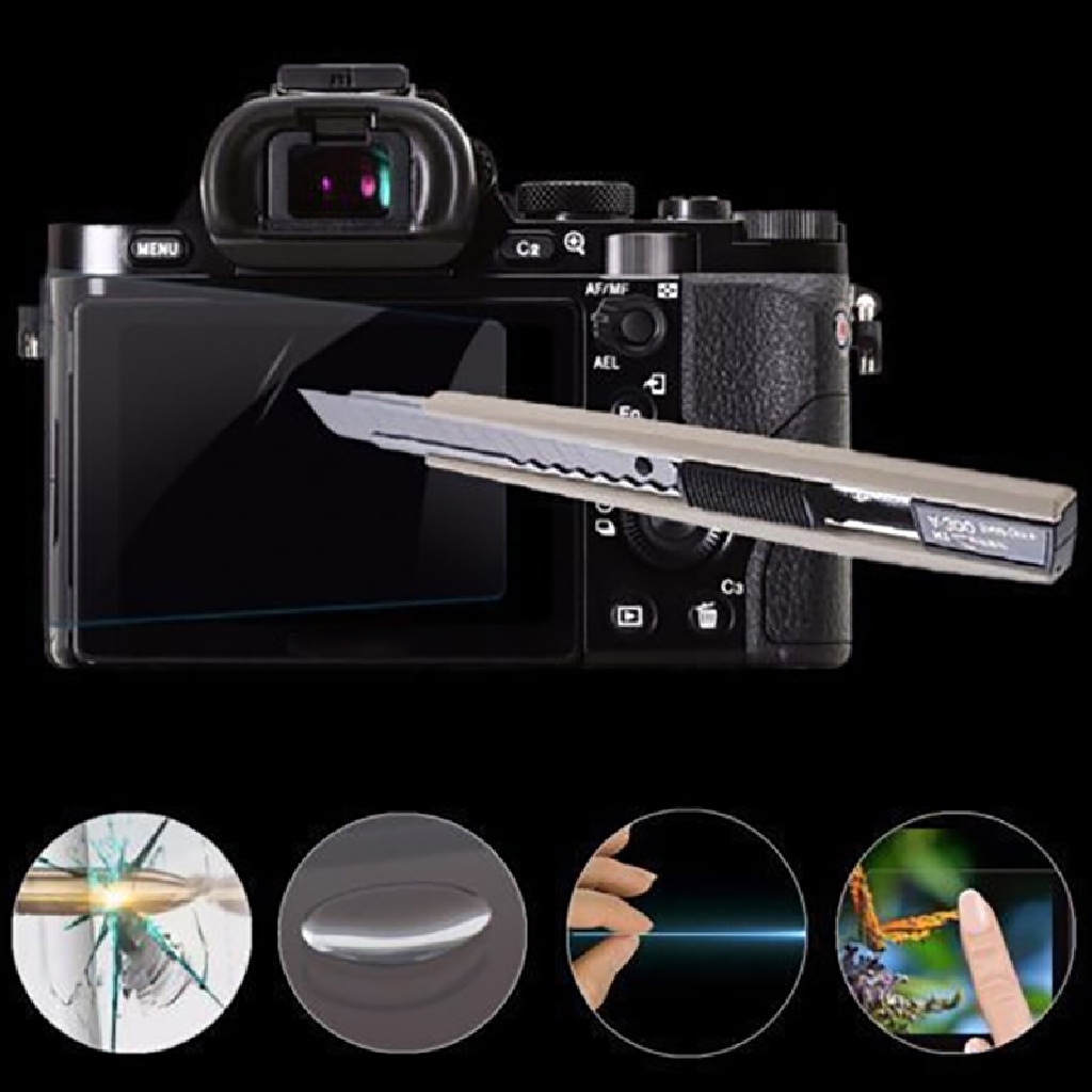 Adawnshbhyu Untuk alpha A6000 A6300 A6500 tempered glass Pelindung Layar lcd cover film