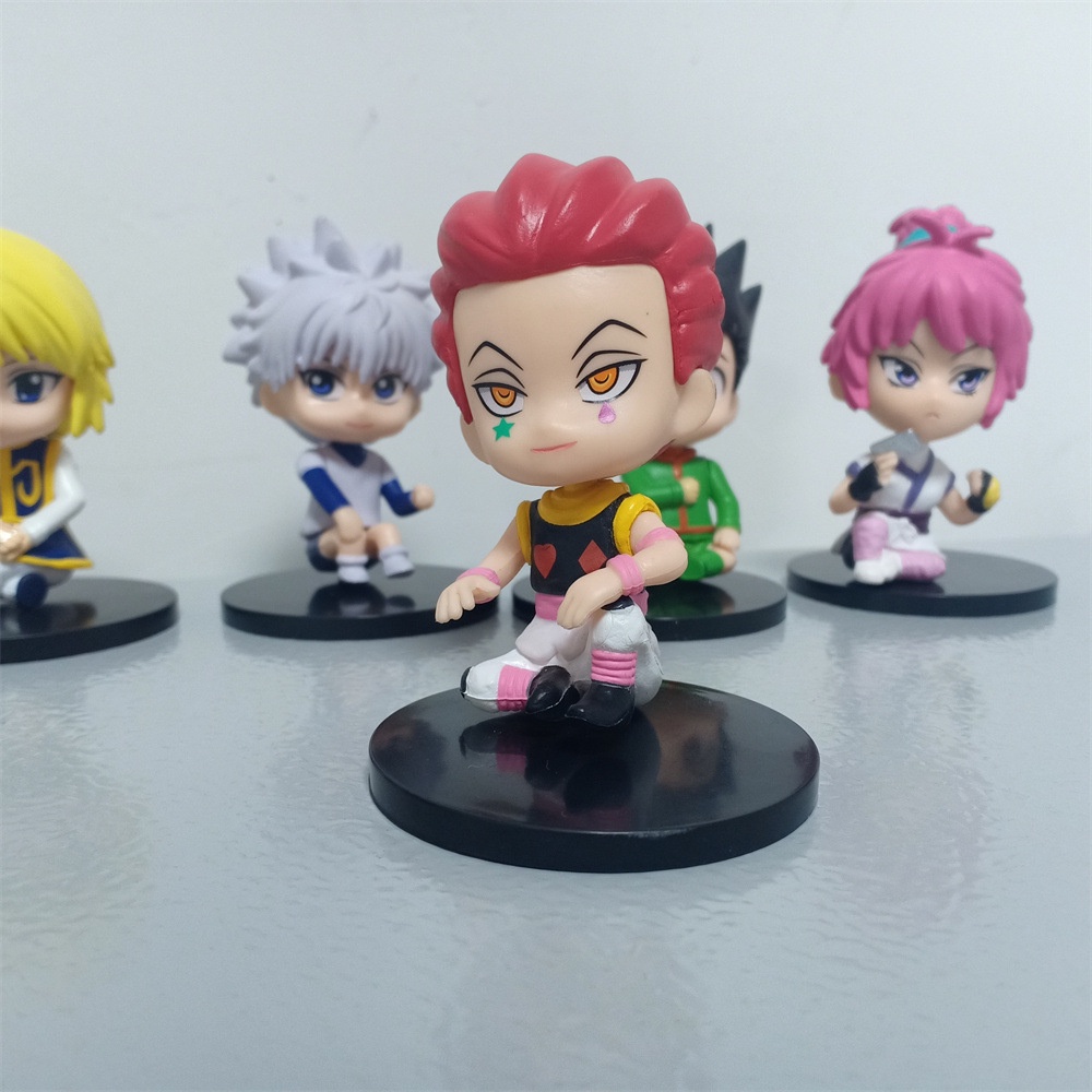 Figure Hunter x Hunter Anime Figure Killua Hisoka Gon Set isi 6 Duduk