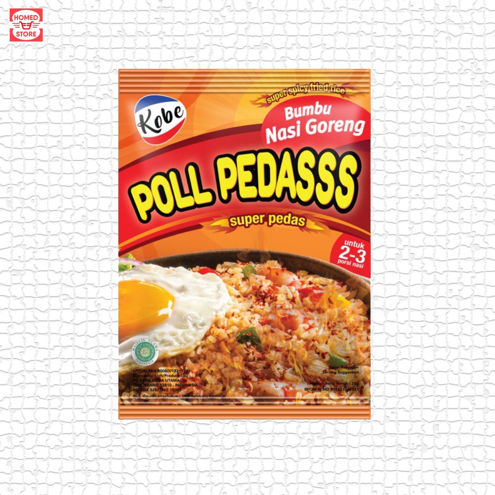 

Kobe Bumbu Nasi Goreng Poll Pedas 20 gr