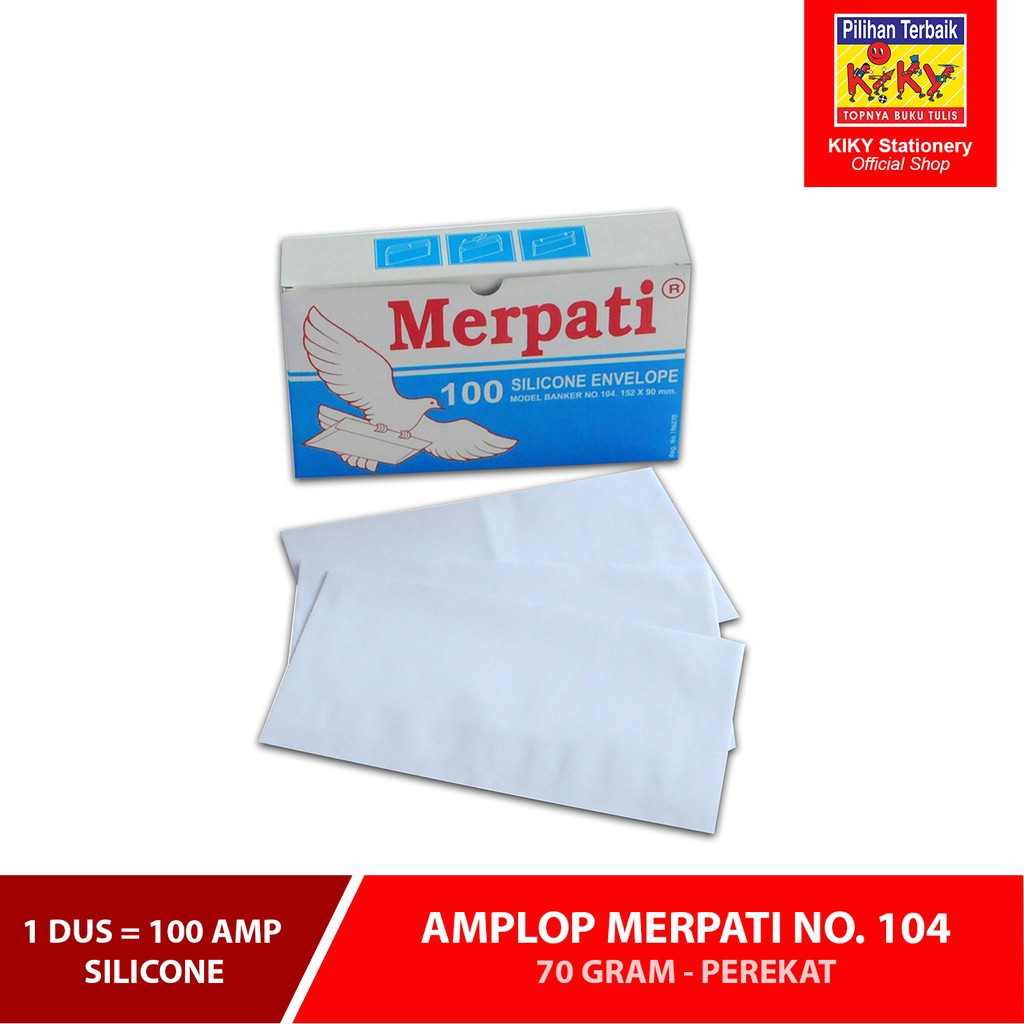 

Nokida Amplop Putih Polos Merpati No 104/100 pcs / Amplop Uang Angpao Polos 1 Pack