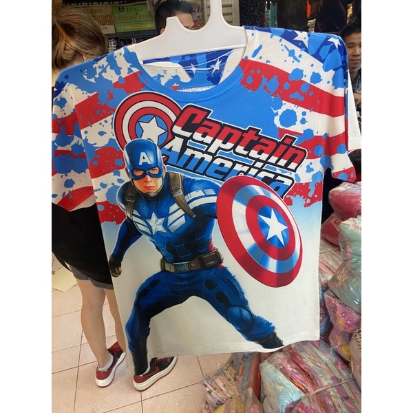 kaos anak captain amerika katun combed kids