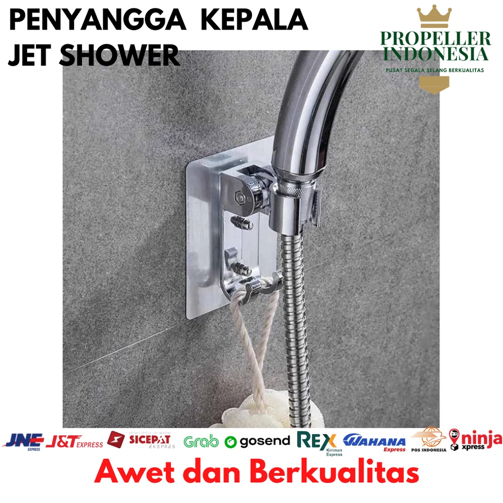 Dudukan Penyangga Shower Bidet Gantungan Kepala Shower Tempel