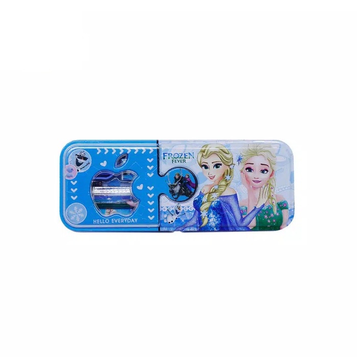 

tulis-alat-paket- kotak pensil besi dengan alat tulis set sk0035 - frozen -paket-alat-tulis.