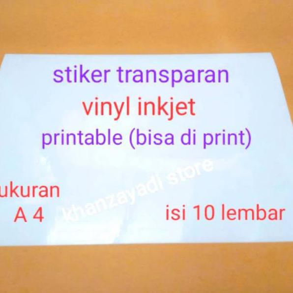

Menarik.. Kertas stiker transparan stikers transparant A4 (glossy) bisa di print
