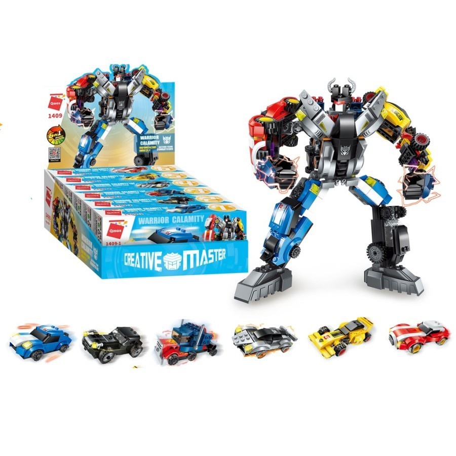 Contruction Robot Block Qman Warrior of the Damned Mainan Edukasi Anak