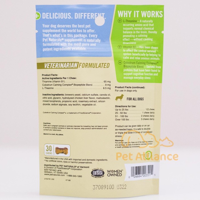 Jual Pet Naturals Calming For Dogs Vitamin Suplemen Penenang Anjing Usa Terlaris Indonesia Shopee Indonesia
