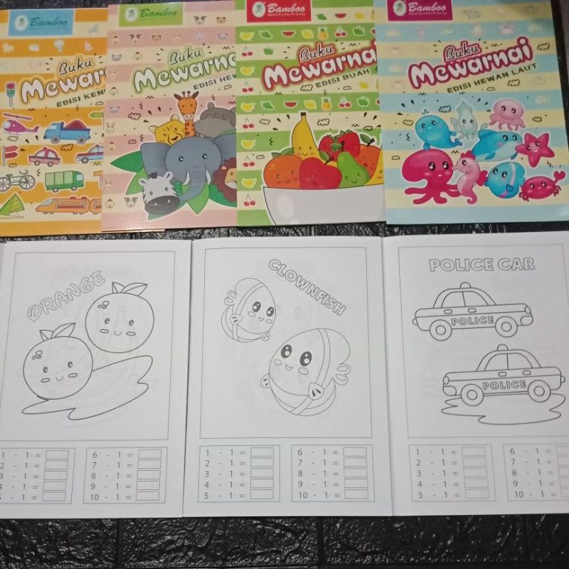 TOKOJUJUR BESAR Buku Mewarnai Anak Full Colour PAUD TK SD Gambar Menggambar Mainan Edukasi Anak Color FullColour FullColor