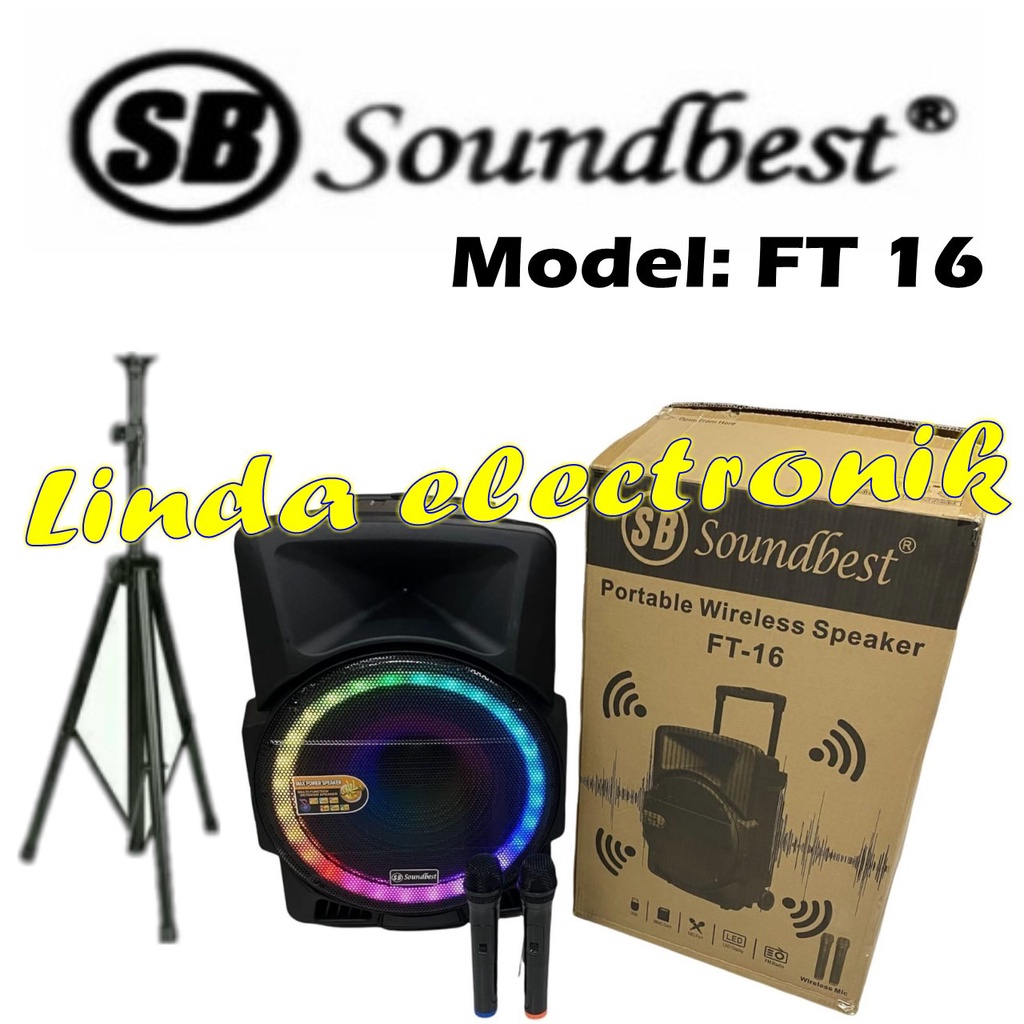 speaker portable wireless soundbest ft16 soundbest ft 16 garansi resmi