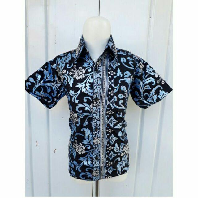 Kemeja Batik Prada Biru