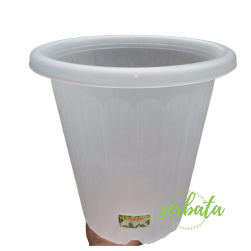 Pot Bunga Yogap 25 Transparan/Bening / Pot Tanaman Plastik