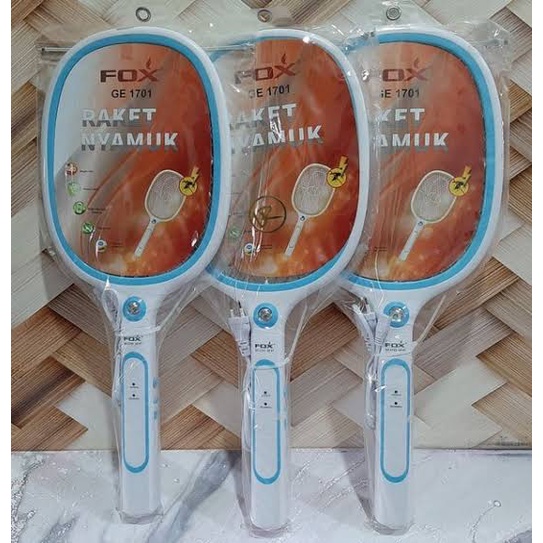 Raket Nyamuk Fox GE1701 GE1713 Raket Nyamuk Elektrik+Senter