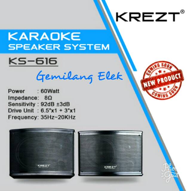Speaker pasif KREZT KS-616 ( 6 inch )