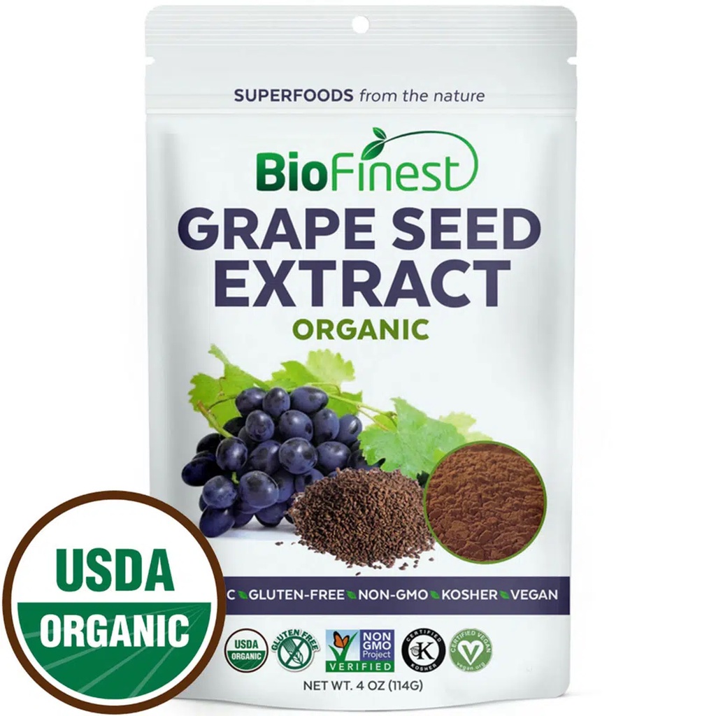 

Biofinest Grapeseed Powder - Raw Organic Pure Superfood - 114gr