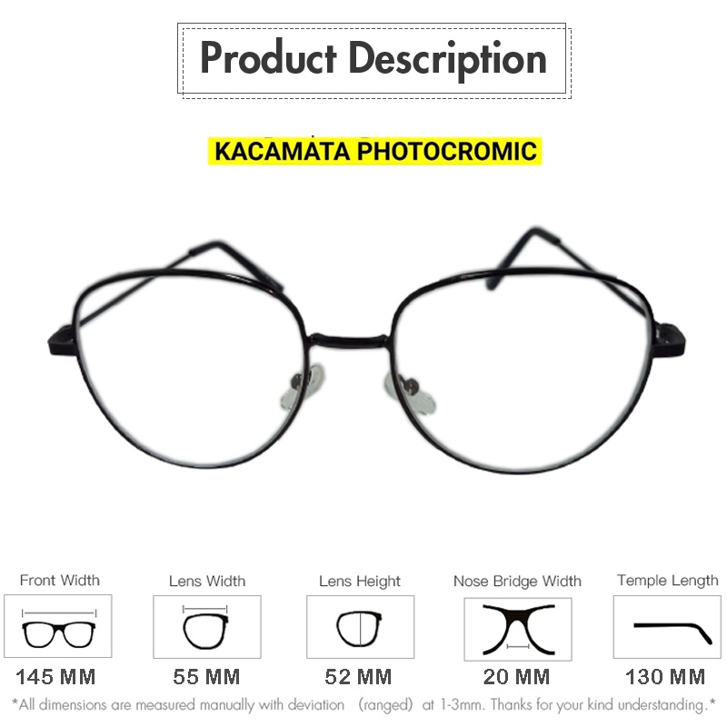 Kacamata Photocromic Antiradiasi Blueray Vintage Frame Optik Fashion Wanita pria Korean Unisex Kacamata Berubah Warna Kaca mata Fashion Korea Style Kacamata Gaya Cewek Cowok Kacamata terbaru Kekinian Kacamata Termurah