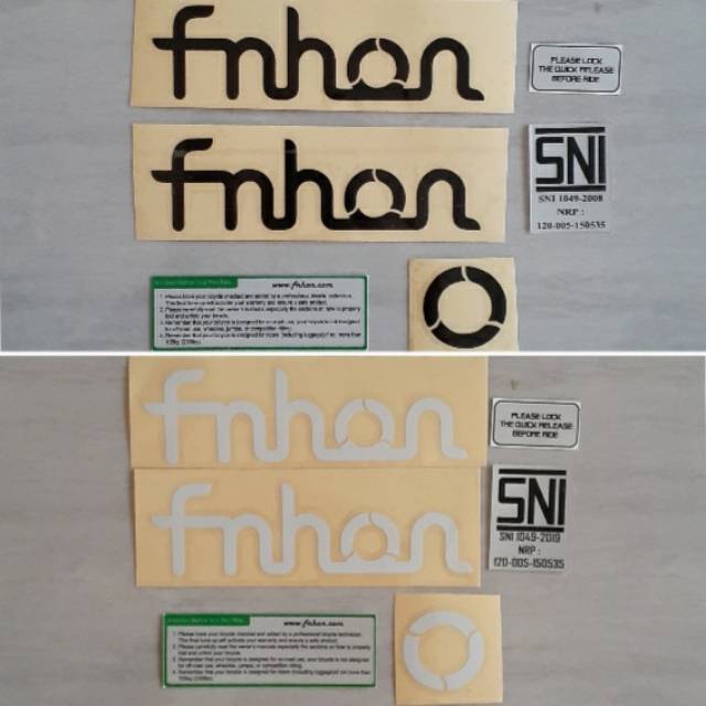 Sticker stiker cutting frame seli sepeda lipat fnhon