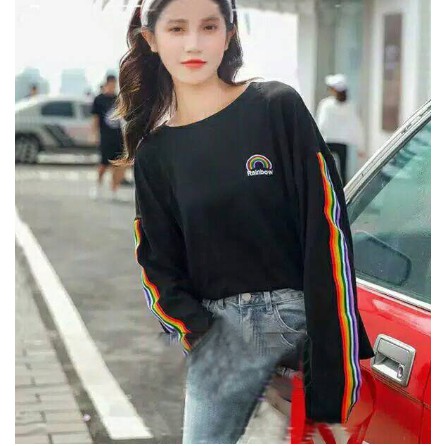 Sweater Pelangi / Rainbow [List Asli + Sablon Timbul]
