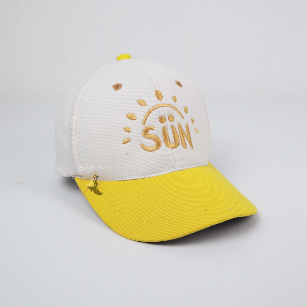 TOPI ANAK LAKI LAKI PEREMPUAN BORDIR SUN / TOPI ANAK BORDIR