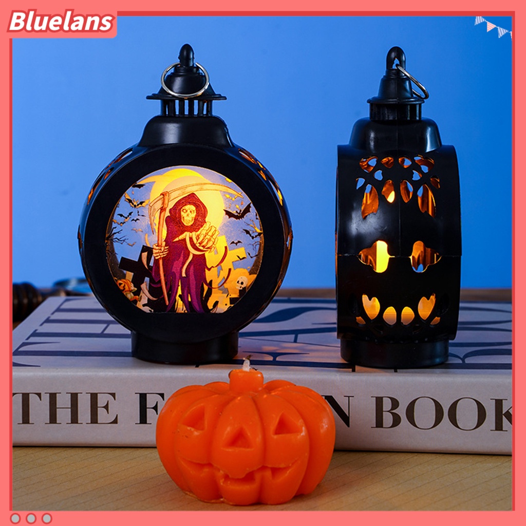 (In Stock) Lampu Lentera LED Bentuk Labu Halloween Tahan Air