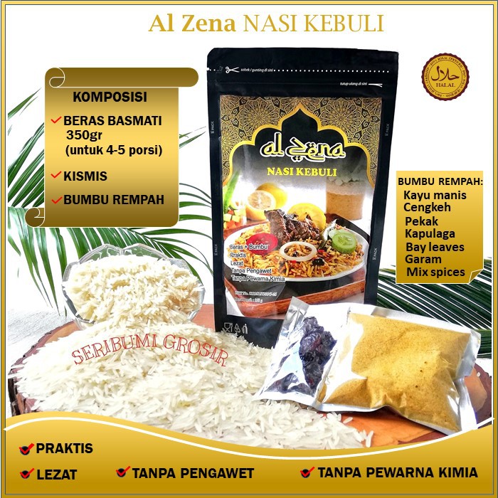 

NASI KEBULI BERAS BASMATI BUMBU KEBULI INSTAN AL ZENA