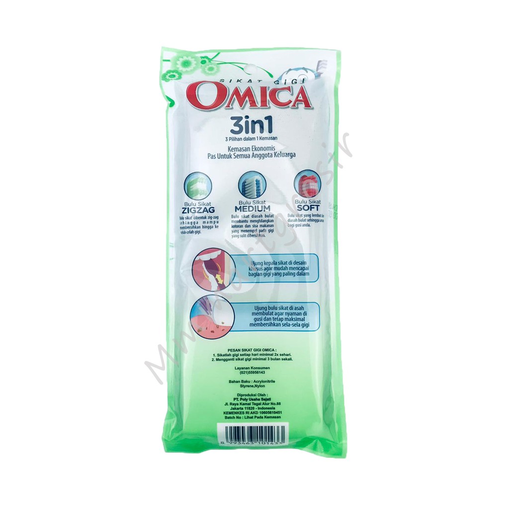 Omica / Sikat Gigi Omica 3in1 / Sikat Gigi