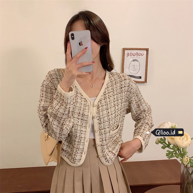 Jaket Wanita Terbaru Lengan Panjang Jacket Korean Style Outer Crop