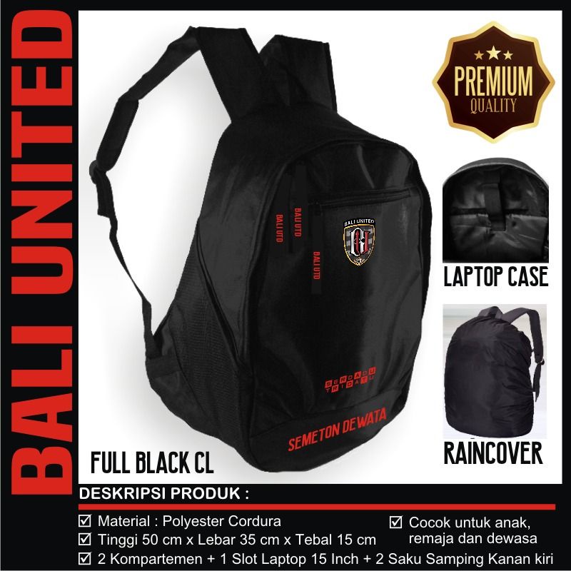 TAS RANSEL BALI UNITED HITAM