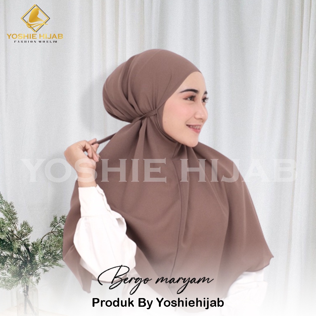 Jilbab Bergo Maryam Diamond,Jilbab Bergo Tali Non ped