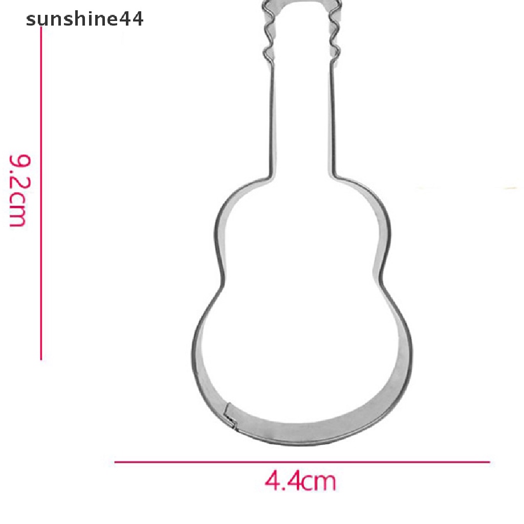 Sunshine Cetakan Kue / Biskuit Bentuk Gitar Bahan Stainless Steel