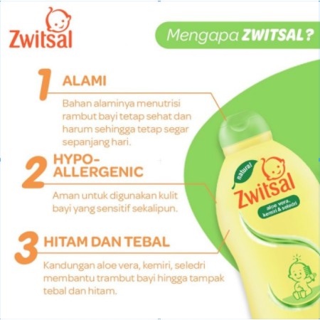 Zwitsal Hair Lotion 200ml Natural Baby Aloe Vera Kemiri Seledri 200 ml Minyak Rambut anak