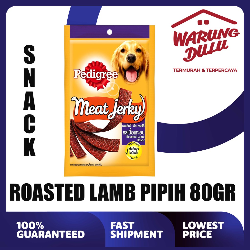 PEDIGREE MEAT JERKY ROASTED LAMB 80GR