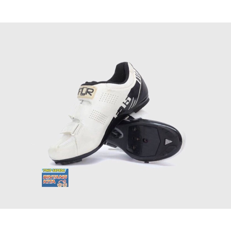 Sepatu Cleat Sepeda Roadbike FLR F-15 White