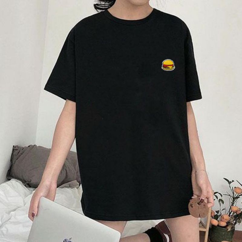 BURGER  / TERMURAH BAJU KAOS KATUN WANITA LENGAN PENDEK / TUMBLR TEE /  OVERSIZE