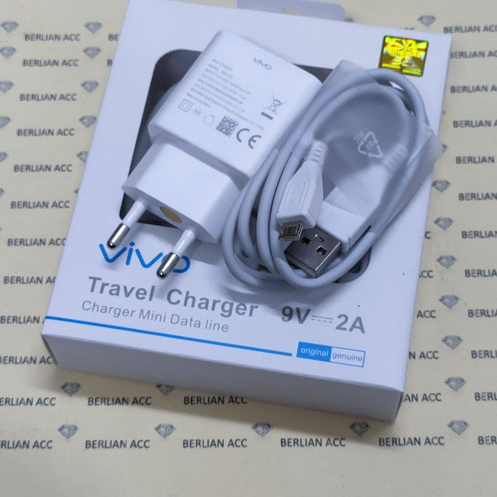 Charger VIVO Y71 Y21 Y83 Fast Charging 2A 9V Original 100% Micro 7 Pin  Charger Kabel