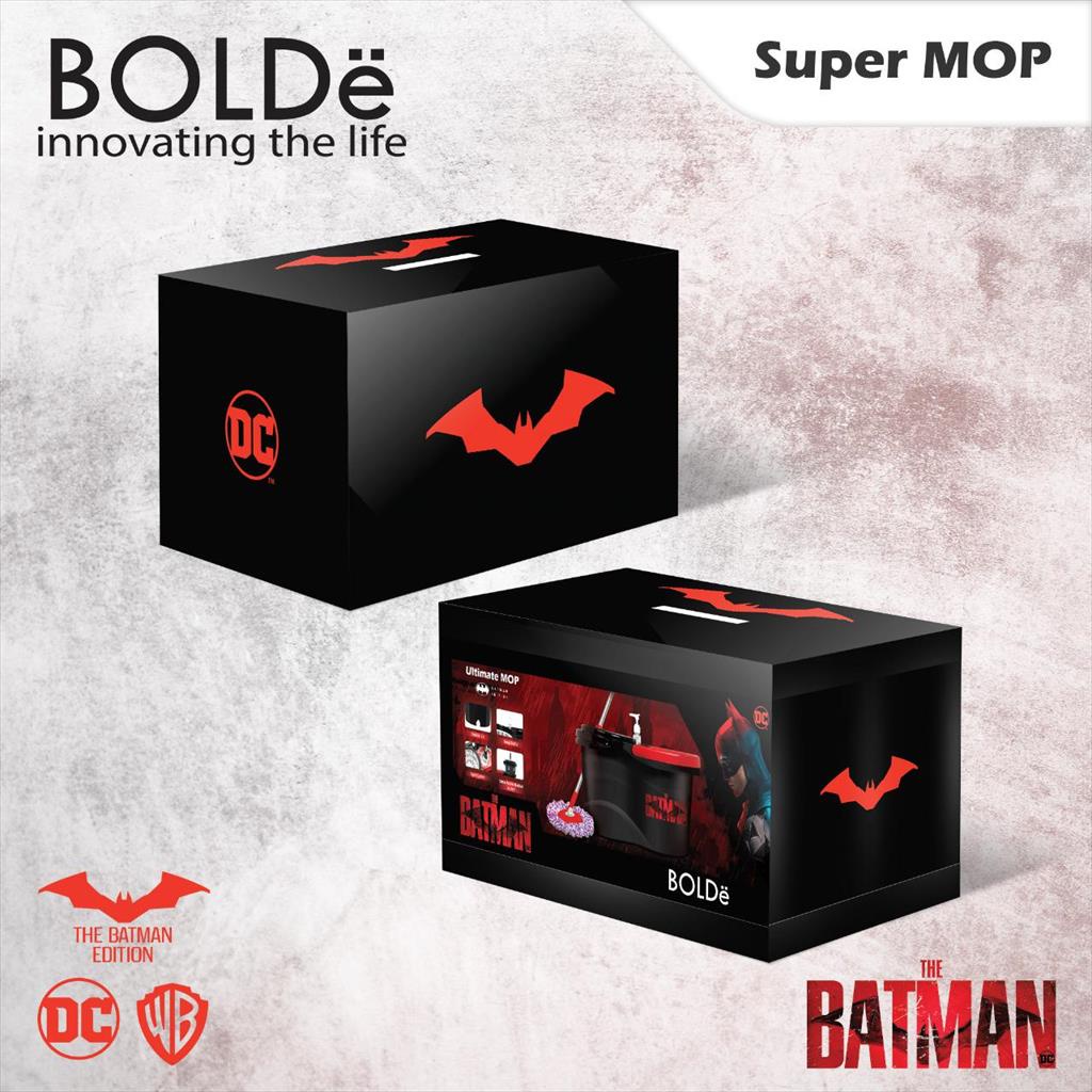 BOLDe Super Mop Alat Pel Pembersih Lantai Batman Edition - Saringan Bisa Dilepas