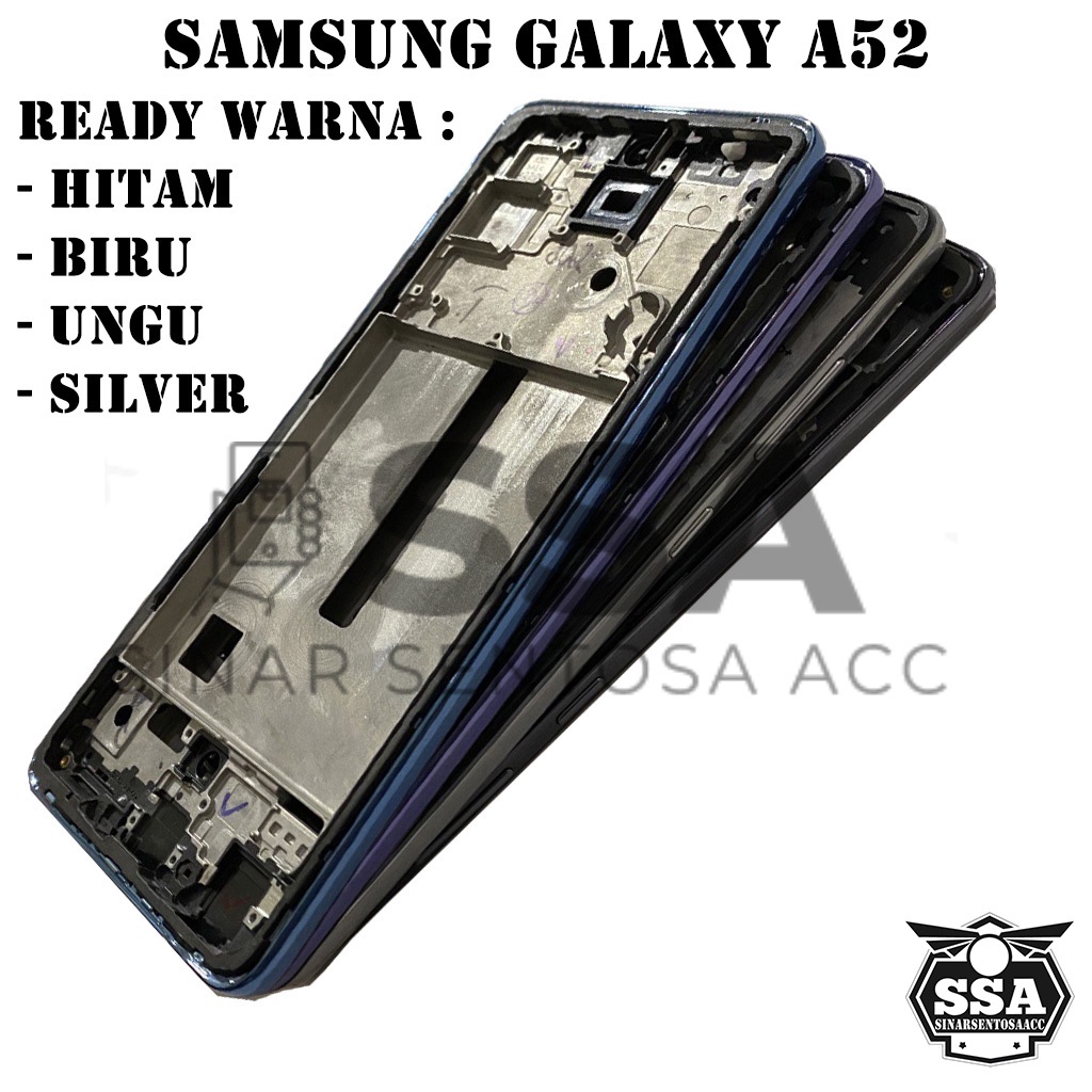 Tulang Tengah Middle Frame LCD Samsung Galaxy A52 Original 100% Tulang Casing Bezel Bezzel Bazel Handphone HP Ori Original Awet Murah A 52