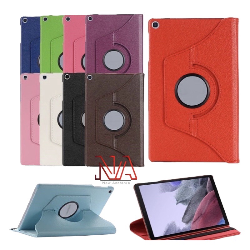 flip cover rotasi. softcase clear, softcase mychoice softcas benning flip case smart case samsung tab A7 lite / T225, T220, tab A7 lite