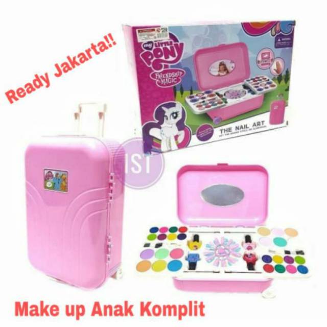 Terlaris Set Koper Mainan Make Up Anak Cewek The Nail Art Lol Surprise / Little Pony Make Up Komplit