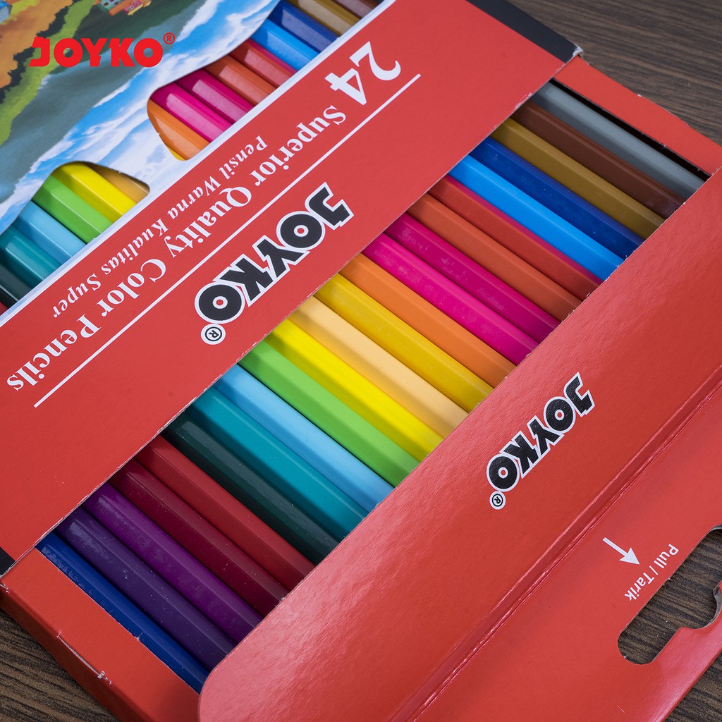 Joyko Pensil Warna Isi Tebal Jumbo Lead Color Pencils Hexagonal Grip-6