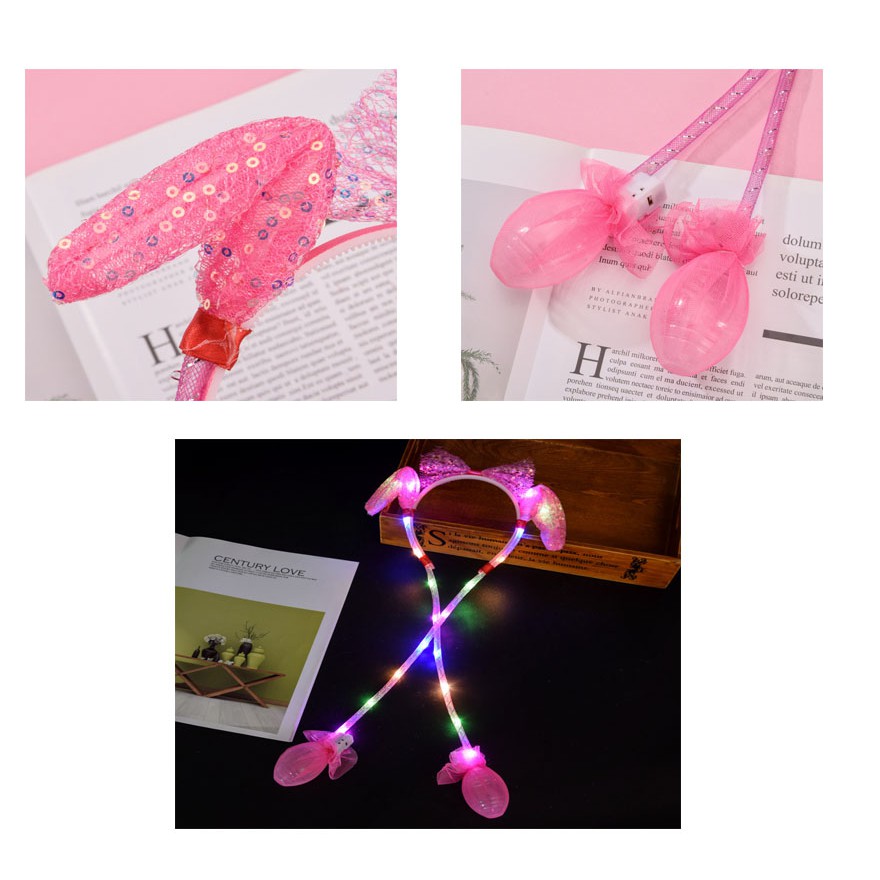 Bando Lampu LED Bunny Telinga Kelinci Mainan Anak