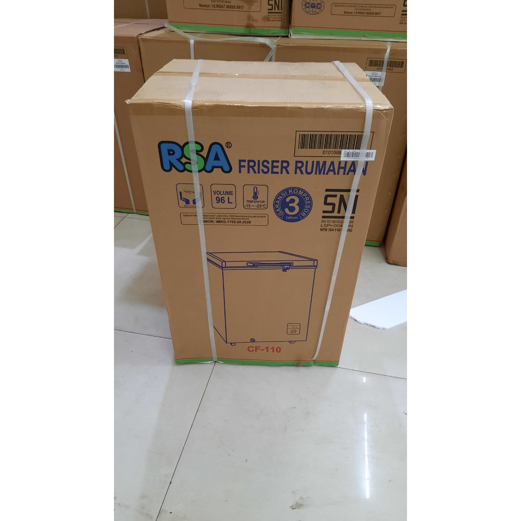 RSA CHEST FREEZER CF 110 BOX 96L LEMARI PEMBEKU 96 LITER