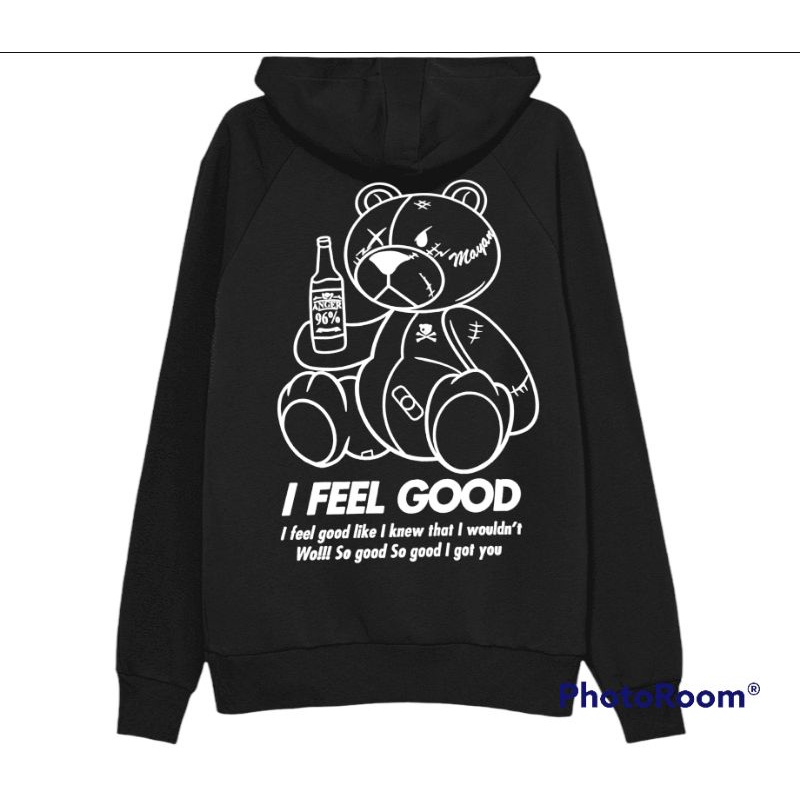 Hoodie pria wanita unisex/ black metal unik