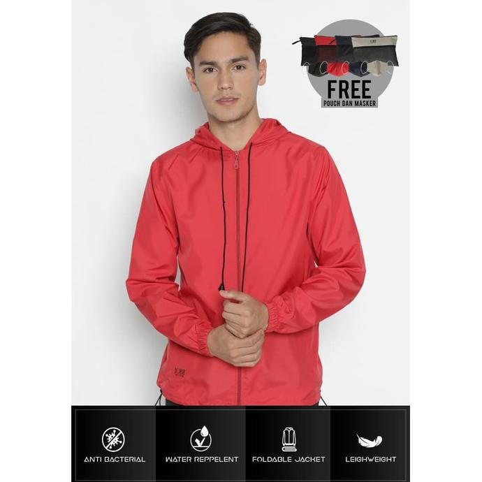 Jobb Active Salvo Jaket Unisex Anti Bacterial Regular Fit Merah