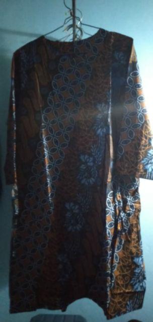 Batik Couple Keluarga Sania Ruffle Ori Ndoro Jowi Dnt Cibulan Biru